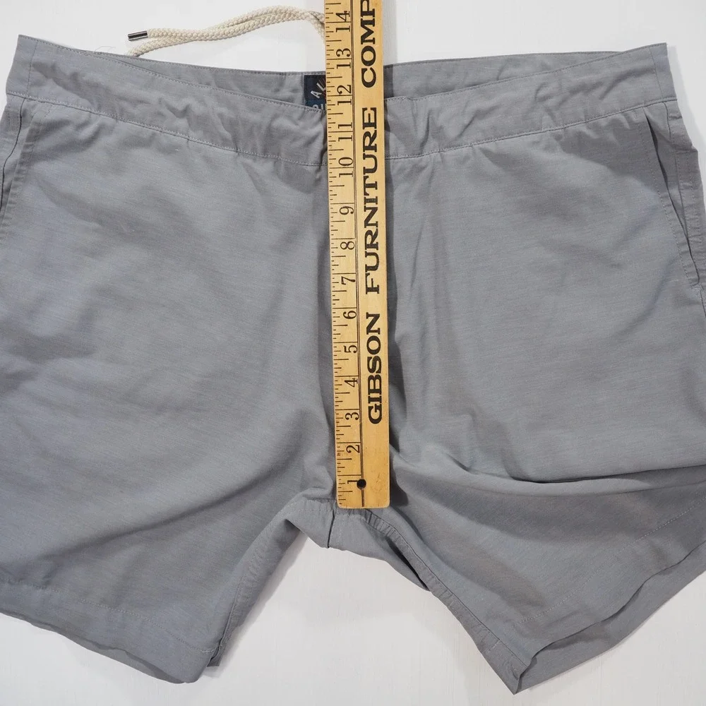 Faherty All Day Shorts Mens 38 Gray Hybrid Chino Drawstring Performance Stretch